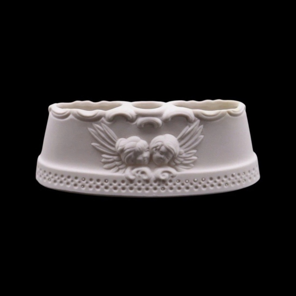 Dresden Germany Porcelain Cherub Candleholder / Vase
